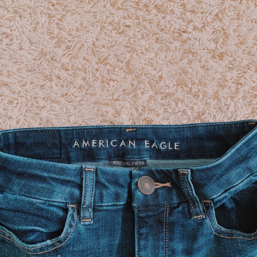 NWOT American Eagle curvy classic blue jeans - Picture 6 of 7
